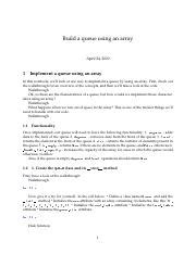 Build A Queue Using An Array Pdf Build A Queue Using An Array April