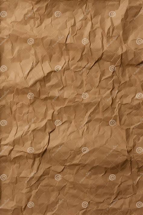 Crumpled Brown Paper Background Seamless Square Texture Stock Illustration Illustration Of