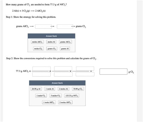 Solved How Many Grams Of Cl Are Needed To Form 77 3 G Of Chegg