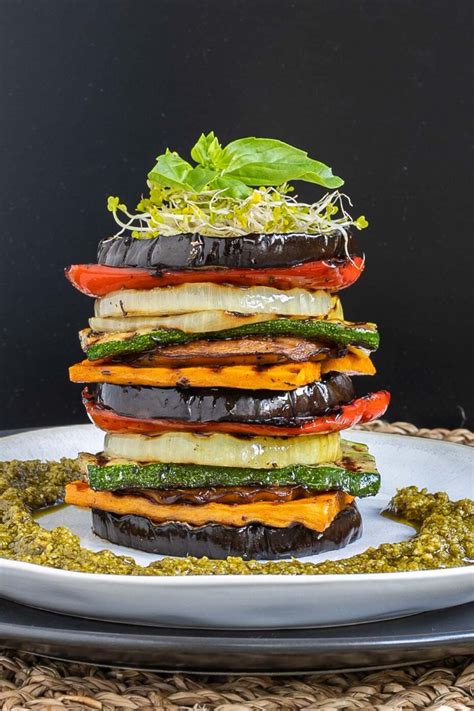 Grilled Vegetable Napoleon My Pure Plants