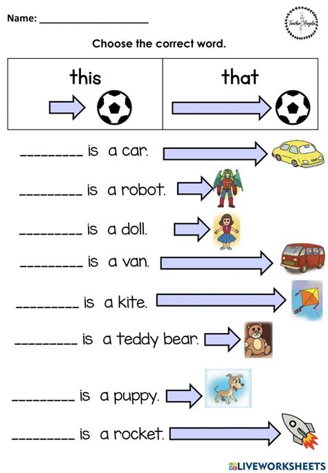 This And That Worksheet Interactive Worksheet Live Worksheets