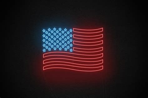 Usa Flag Neon Sign Neon Signs Led Neon Signs Neon