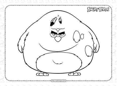 Chuck Angry Bird Coloring Page