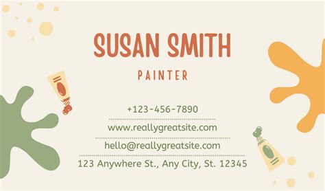 Designer Painting Business Card Design - ShareEcard