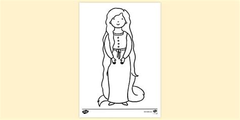 Free Rapunzel Colouring Page Easy Colouring Sheets