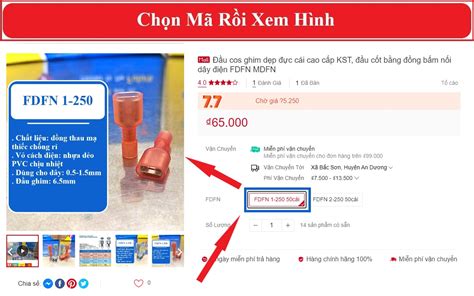 Đầu cos ghim dẹp đực cái cao cấp KST bằng đồng bấm nối dây điện FDFN