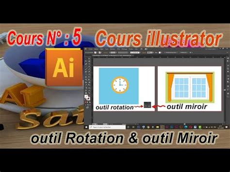 Outil Rotation Et Outil Miroir Sur Illustrator Youtube