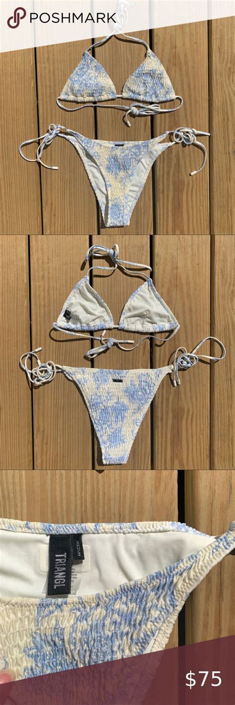 Triangl Vinca Indigo Bikini Bikinis Triangl Swimwear High Neck Bikinis