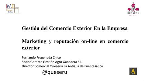 Gestion Del Comercio Exterior En La Empresa Marzo Ppt