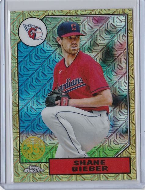 2022 Topps Series 1 SHANE BIEBER Cleveland Guardians Silver Packs MOJO