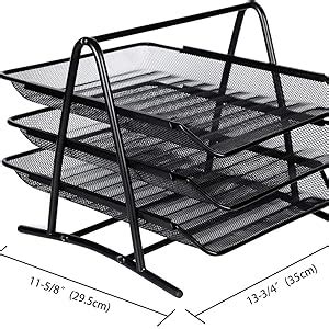 Velesolv Tier File Tray Organizer Metal Mesh File Documents Letters