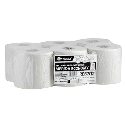 Ręcznik papierowy w roli biały makulatura 1 warstwowy 1x20g 210m