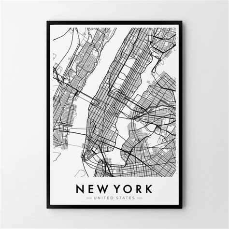 Plakat HOG STUDIO Nowy Jork Mapa A3 29 7x42 Cm Hog Studio Sklep