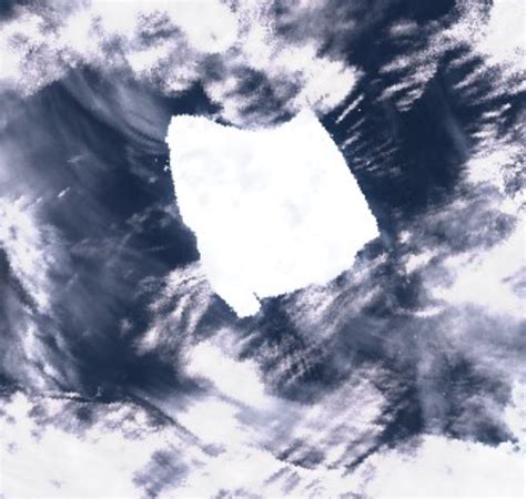 Satellite images show the moving route of the world’s largest iceberg, A23a while spinning ...