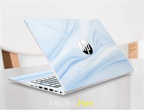 Custom Laptop Skins Hp Accessories Vinyl Decals Personalization T Blue Marble Texture For