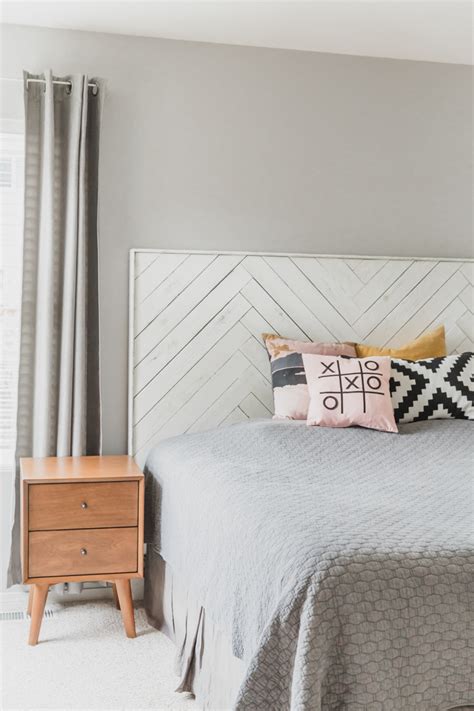 Diy Herringbone Headboard Sew Much Ado