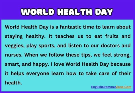 Paragraph On World Health Day 100 150 200 250 And 300 Words