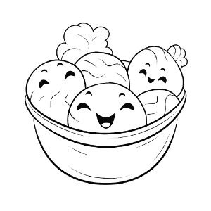 Dumplings Coloring Page Coloring Corner