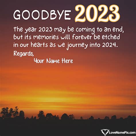 Best Inspirational Goodbye 2023 Quotes With Name Editing