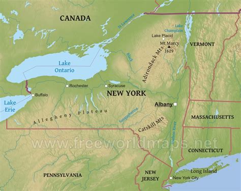 Geographic Map Of New York Amanda Marigold