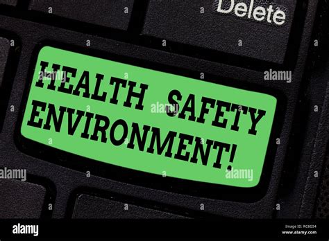 Handwriting Text Writing Health Safety Environment Concept Meaning