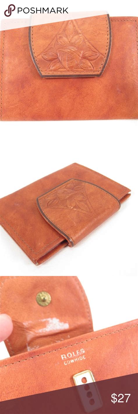 Sold Vintage Rolfs Cowhide Leather Wallet Leather Wallet Brown