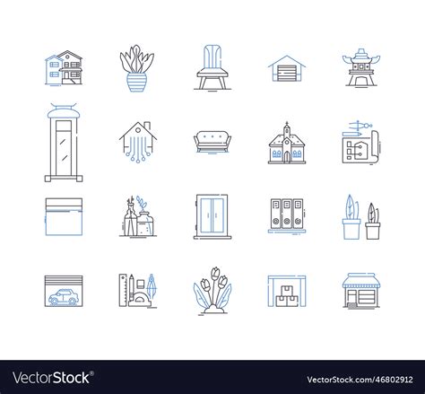 Rejuvenation Line Icons Collection Revitalize Vector Image