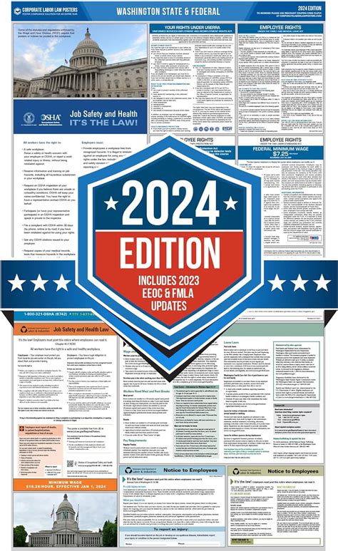 2022 Washington State Federal Labor Law Posters All In One Laminated