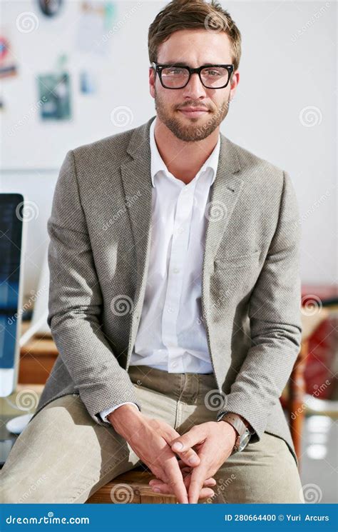 Portrait Glasses And Focus With A Business Man In The Office For