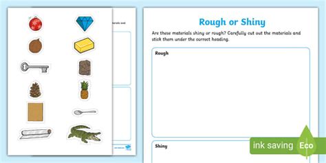 Shiny Or Rough Sorting Activity Teacher Made Twinkl