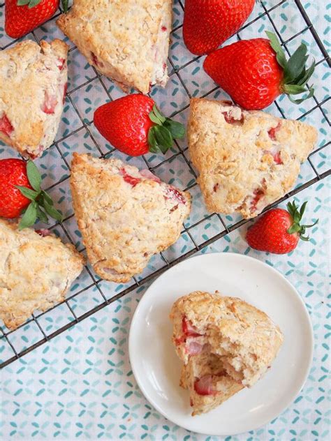 Strawberry Scones With Mascarpone Caroline S Cooking