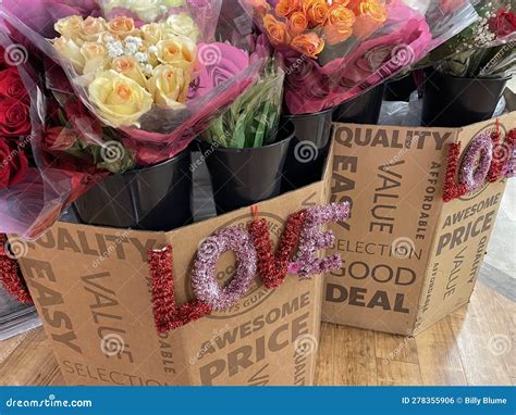 Food Lion Grocery Store Interior Valentines Day Display Flowers