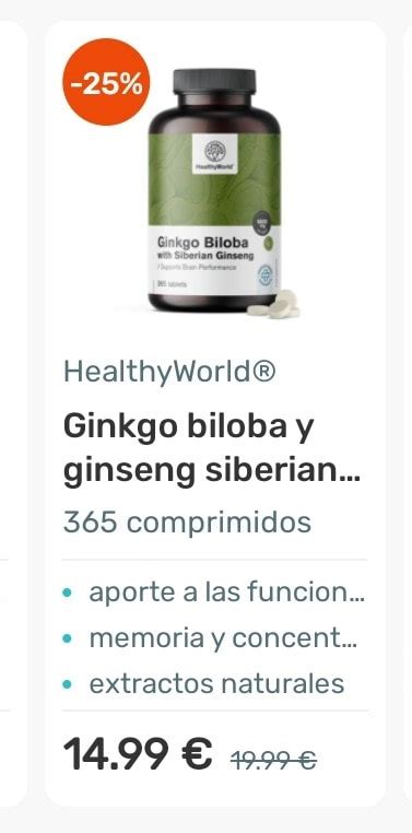 Ginkgo Biloba Y Ginseng Siberiano