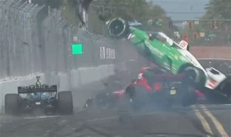 IndyCar race red flagged after horror crash sends driver airborne | F1 ...