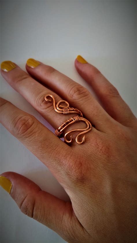 Copper Wire Ring Etsy Sweden Wire Rings Rings Etsy