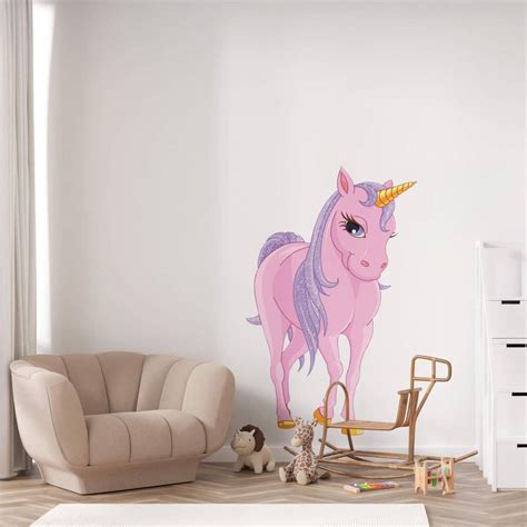 Sticker Mural Licorne Glamour Wall Art Fr