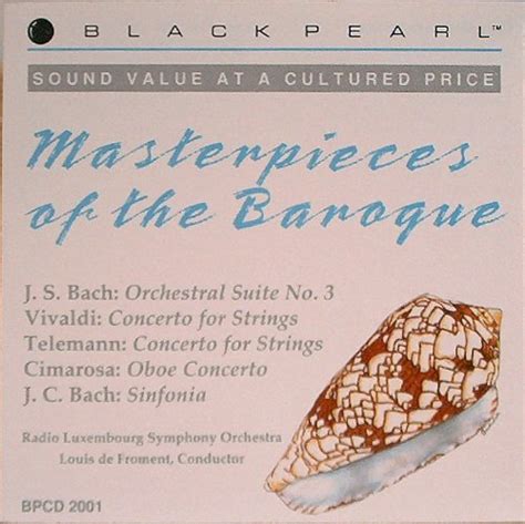 J S Bach Vivaldi Telemann Cimarosa J C Bach Masterpieces Of The