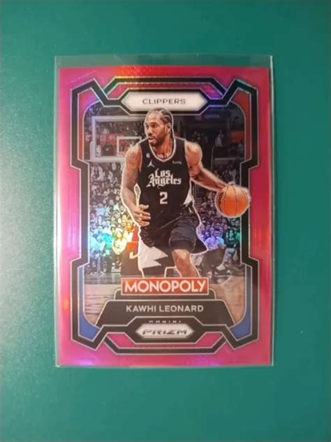 2023 24 PANINI PRIZM NBA Monopoly Kawhi Leonard Rosa SP 149 Clippers