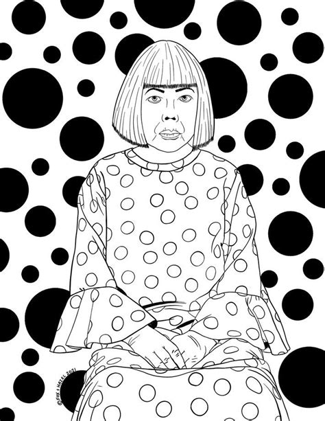 Free Yayoi Kusama Coloring Sheet Fox Hazel Free Art Designs