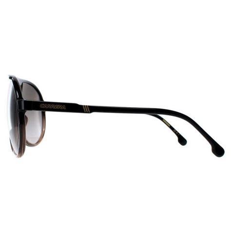 Sunglasses Aviator Black Brown Shade Brown Gradient Champion 65n Carrera