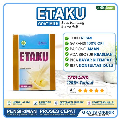 Jual Etaku Goat Milk Susu Kambing Etawa Bubuk Murni Walatra Etaku