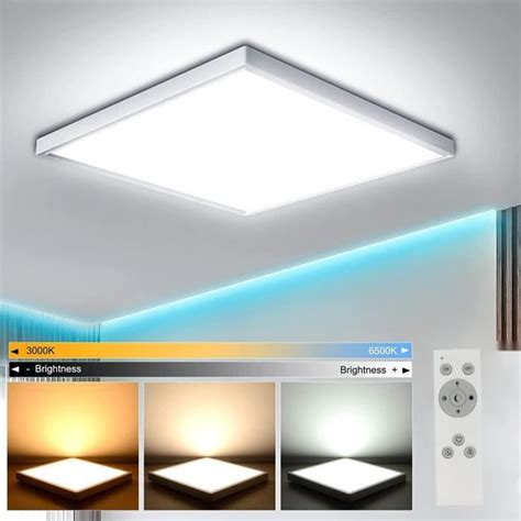 Plafonnier LED Dimmable Avec Télécommande Lampe de Plafond salle de