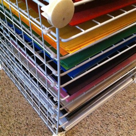 Scrapbook Paper Storage Made From Wire Cube Storage No More Wrinkled