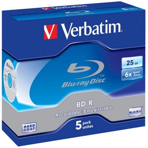 VERBATIM BLU RAY 25GB BD R 6X 43715 43714