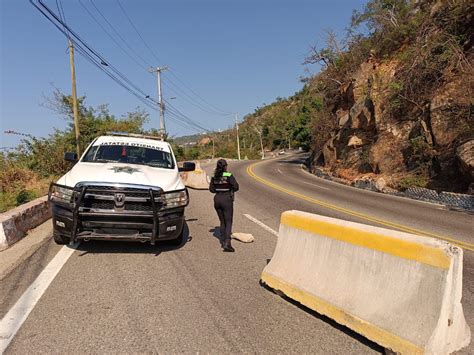 Refuerzan seguridad con dispositivo vial en la Escénica de Acapulco