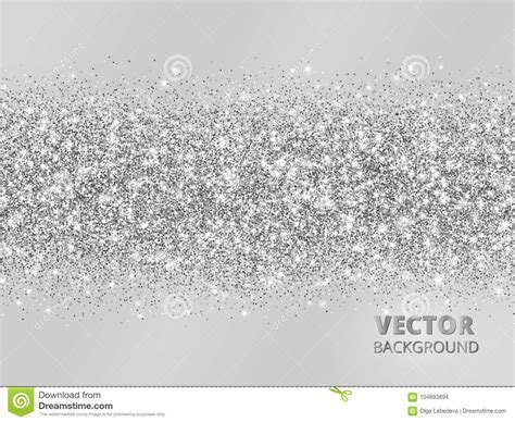 Silver Rectangle Frame With Glitter Sparkles And Flares Cartoon Vector