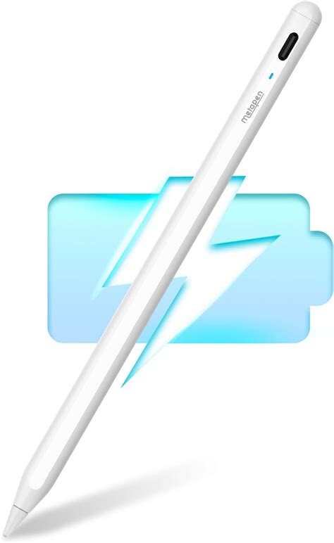 Metapen Pencil A8 Compatible Ipad 2018 2024 2x Faster Charge Palm Rejection Tilt Sensitivity