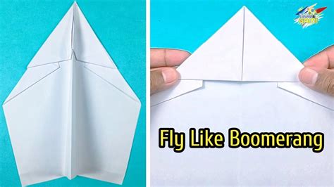 Make A Boomerang Paper Airplane Paper Aeroplanes Making Paper