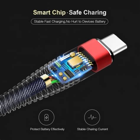 Type C Red 6ft Usb C Cable For Samsung Galaxy Note 20 Ultra Phones Charger Cord Power Wire