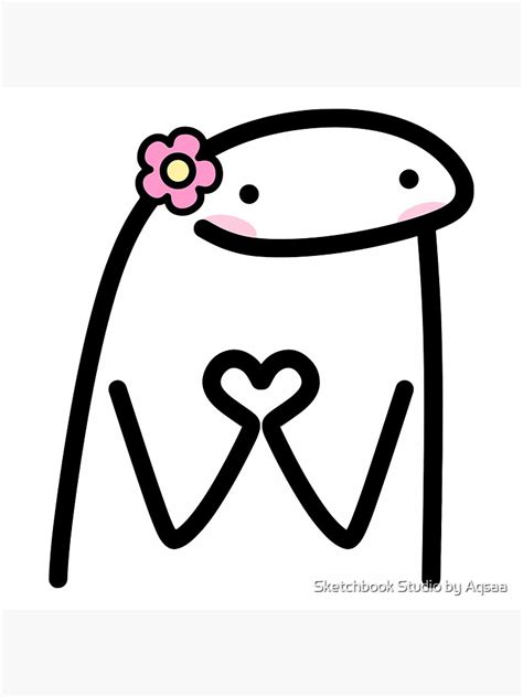 Flork Meme Cute Flower Sticker For Sale By Sketchbook Studio By Aqsaa